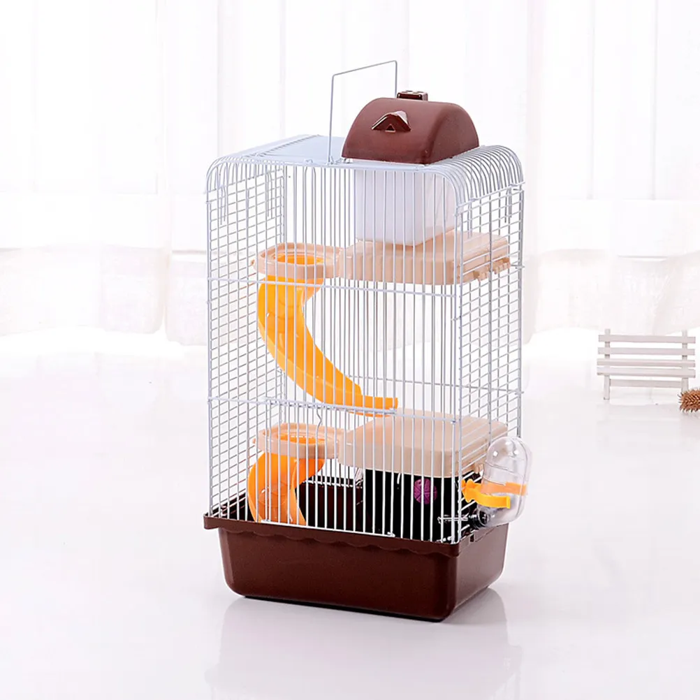 

Luxury Three Layer Hamster Cage for Small Pets Portable Chinchilla Light Blue Pink Sky Blue Pet Villa Cage