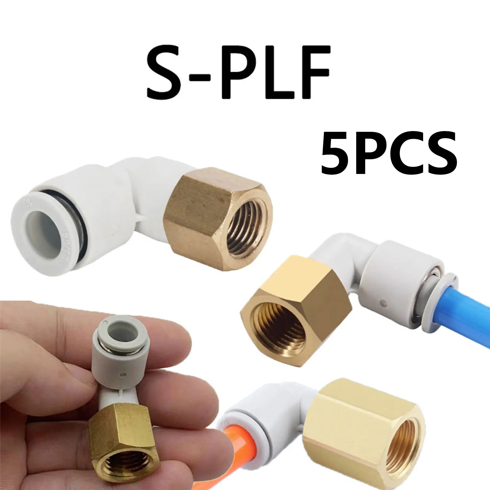 5pcs PLF Pneumatic Fittings Female Thread M5 1/8