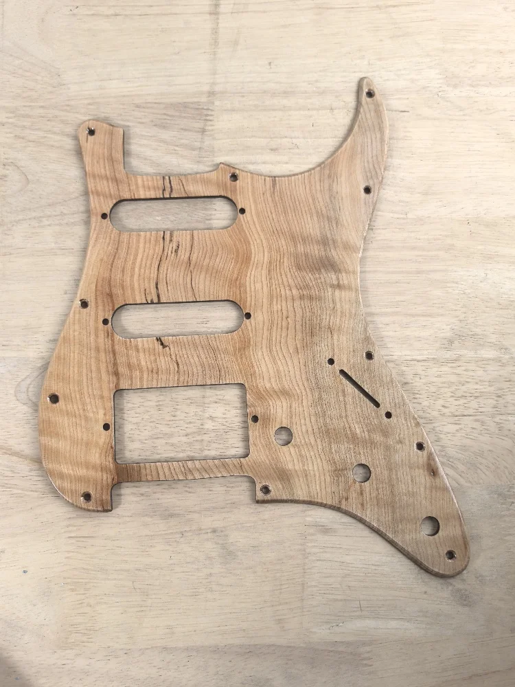 Electric Guitar Flame Maple Shield ST 11 Holes Replacement Body Top Plate with Screws for Guitarists