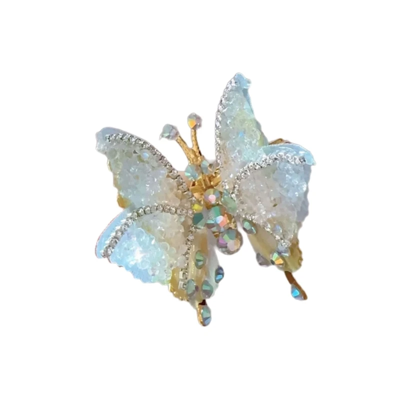 

Бабочка Барретта для девочек 3D Движущиеся крылья сверкающие прически для женщин для женщин ежедневная прическа и вечеринка.