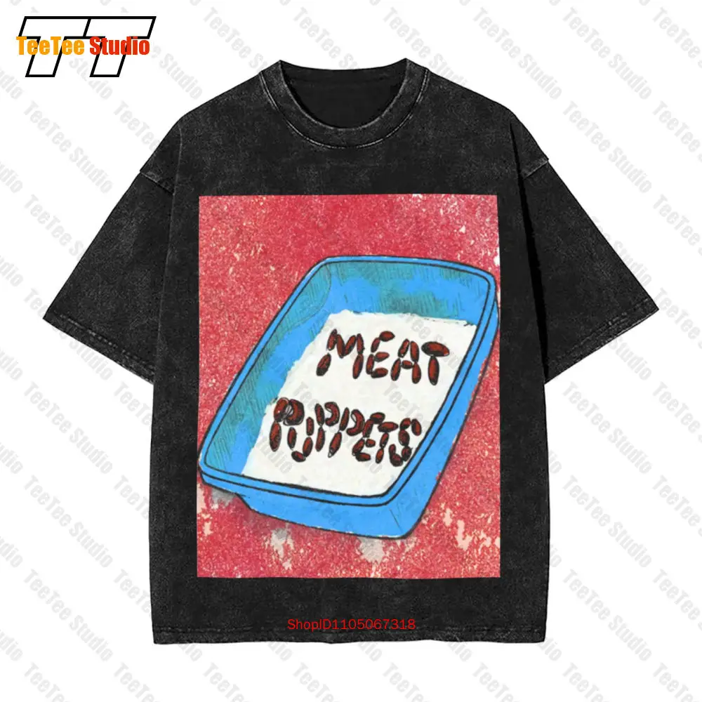 

Meat Puppets Панк-рок Хардкор Металлическая музыкальная группа Винтажная футболка большого размера HE8G