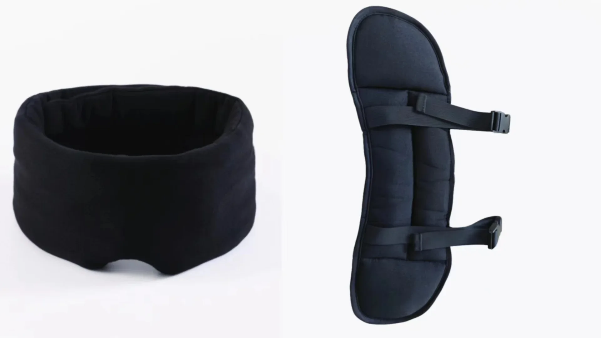 Almohada para el cuello con máscara para ojos 3D opaca de presión cero de algodón Modal, almohada para el cuello de viaje transpirable opaca con máscara para los ojos