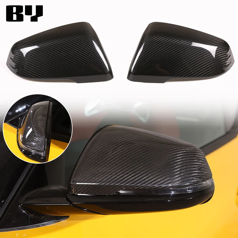 

For Toyota GR Supra A90 2019-2022 Real Carbon Fiber Exterior Details Rearview Mirror Protective Cover stickers Car Accessory