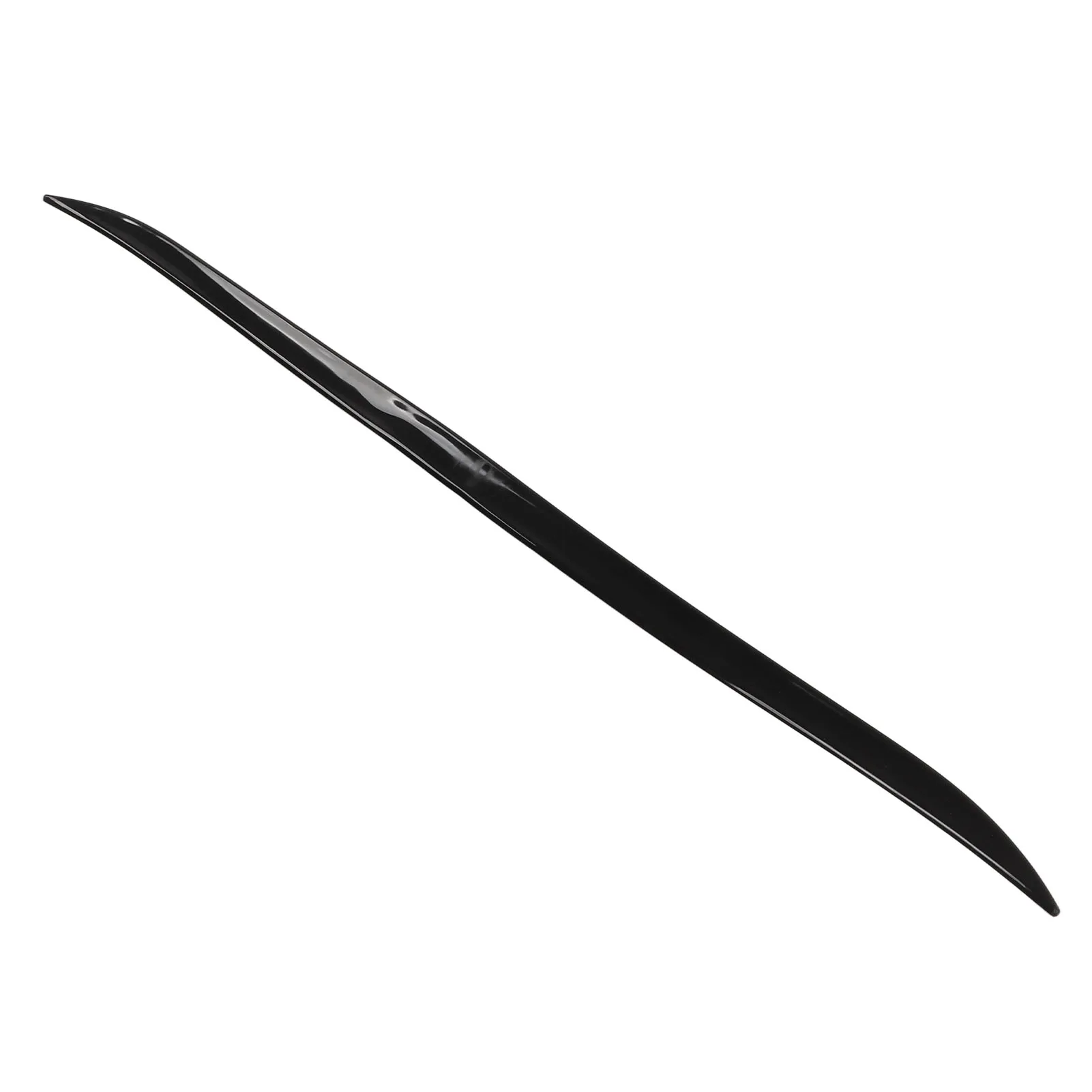 Car Boot Wing 120x4cm Aerodynamic Glossy Black Safe Driving Trunk Lid Spoiler Tail with Double Side Adhesive for Modification