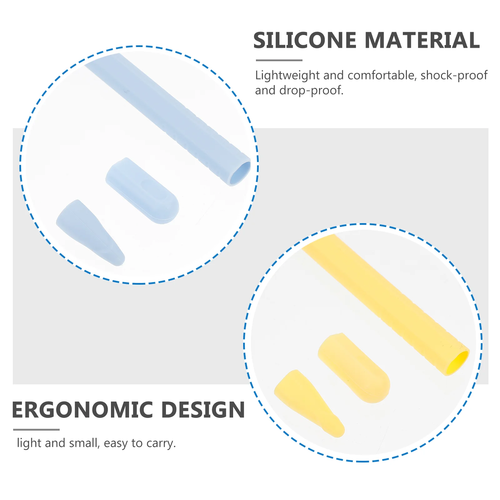 2 Sets Silicone Pen Case Silica Gel Stylus Holder Sleeve