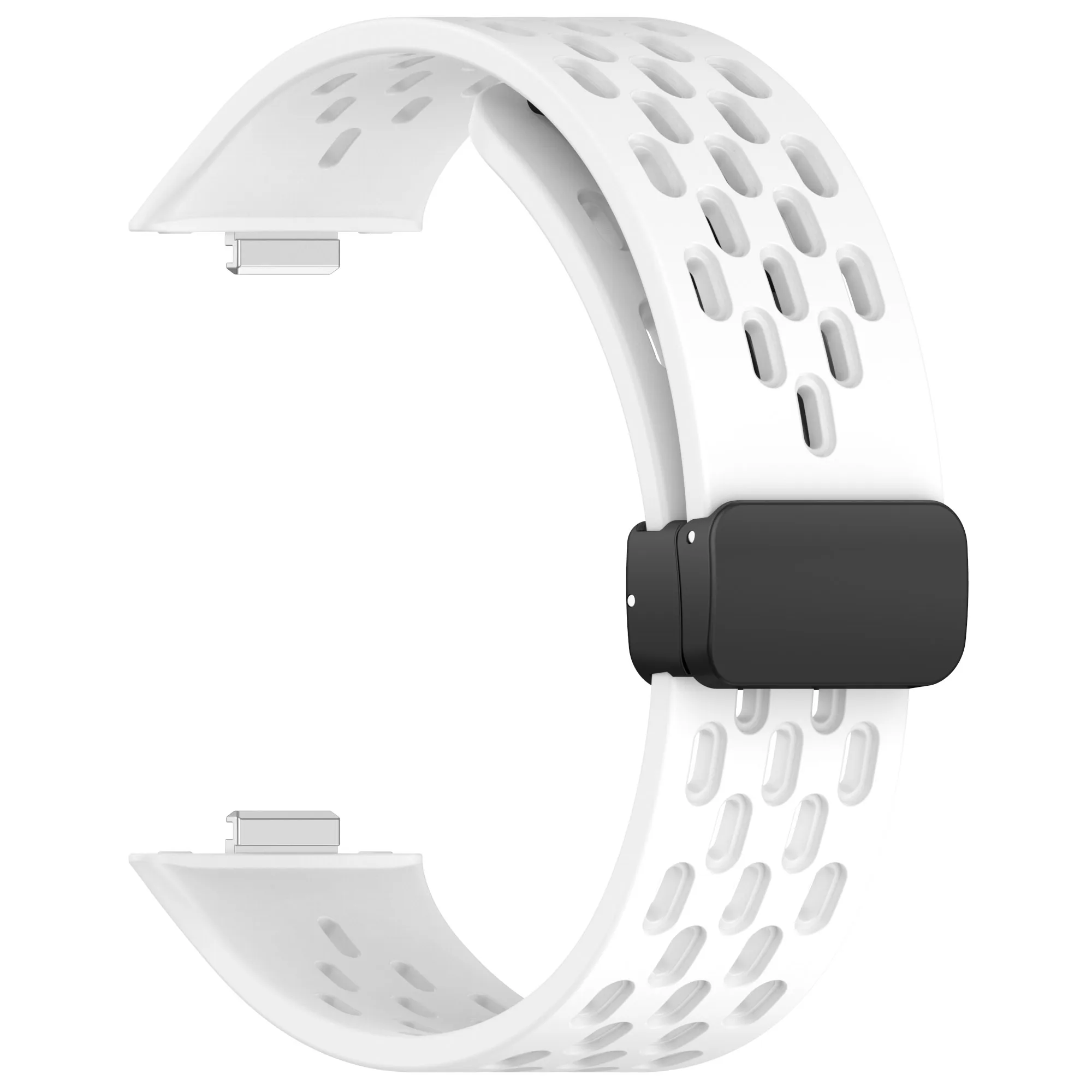 Bracelet magnétique pliable pour montre Huawei, bracelet perforé, respirant, gel de pton, accessoires de bracelet de montre, Fit3