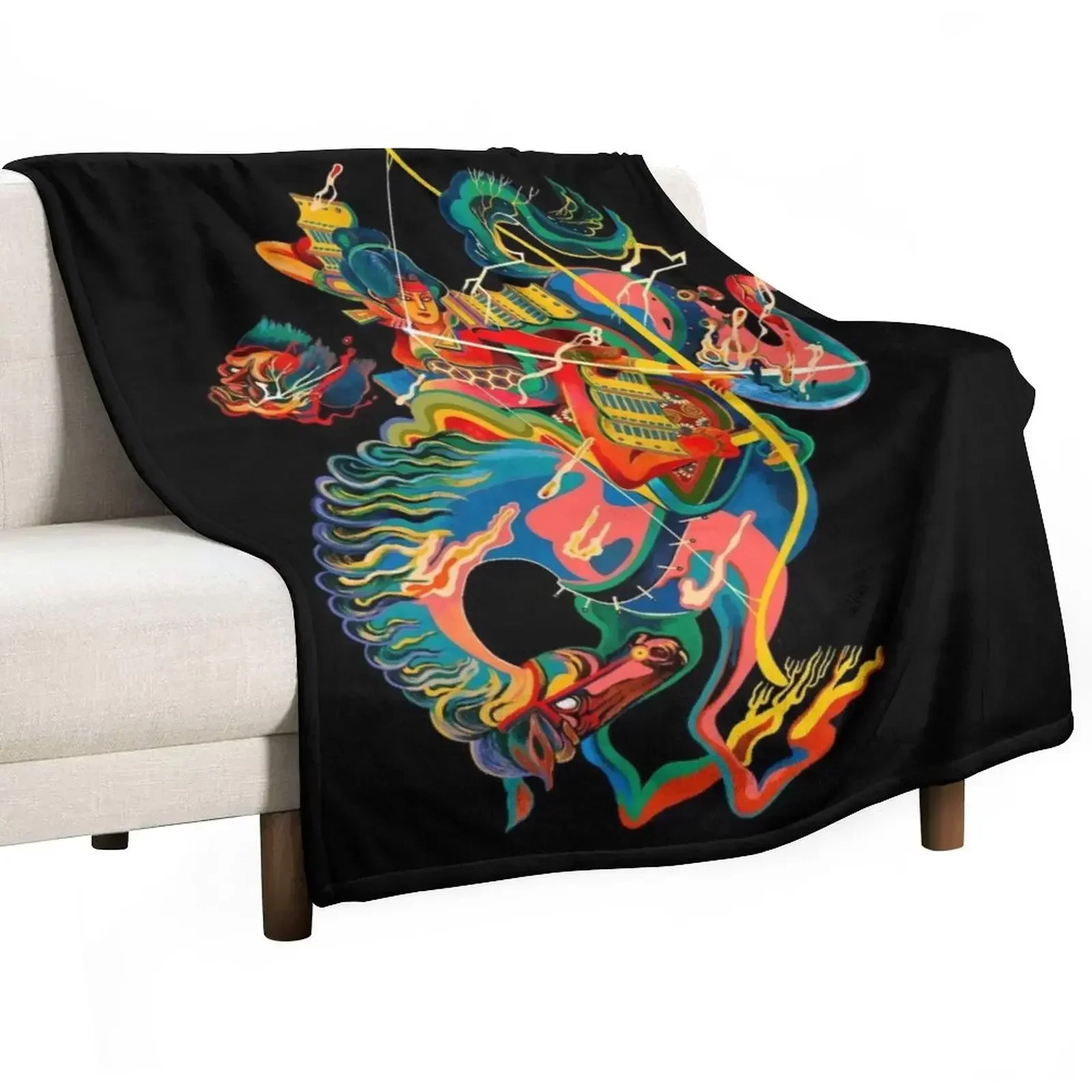 Mounted: Yabusame (Mounted Archery) Throw Blanket Warm Bed covers Beautifuls Luxury warm for winter Flannels Blankets