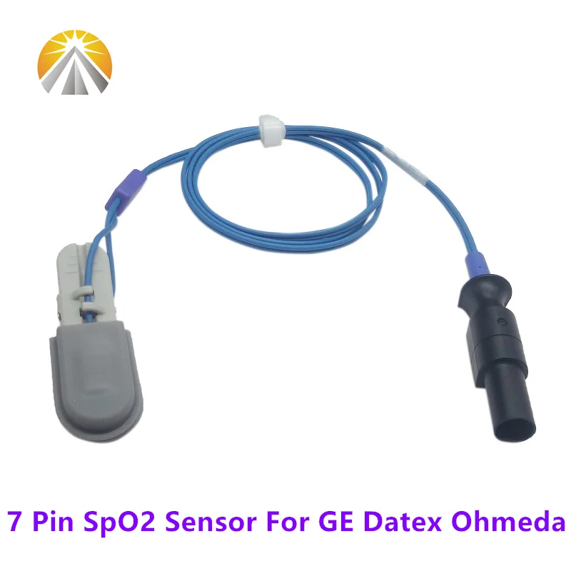 7 Pin SpO2 Sensor Reusable for GE Datex Ohmeda OXY-F4-H 3700 3710 3740 3800 S/5 AS/3 GE 7000 Series Mennen Horizon Multi Sizes