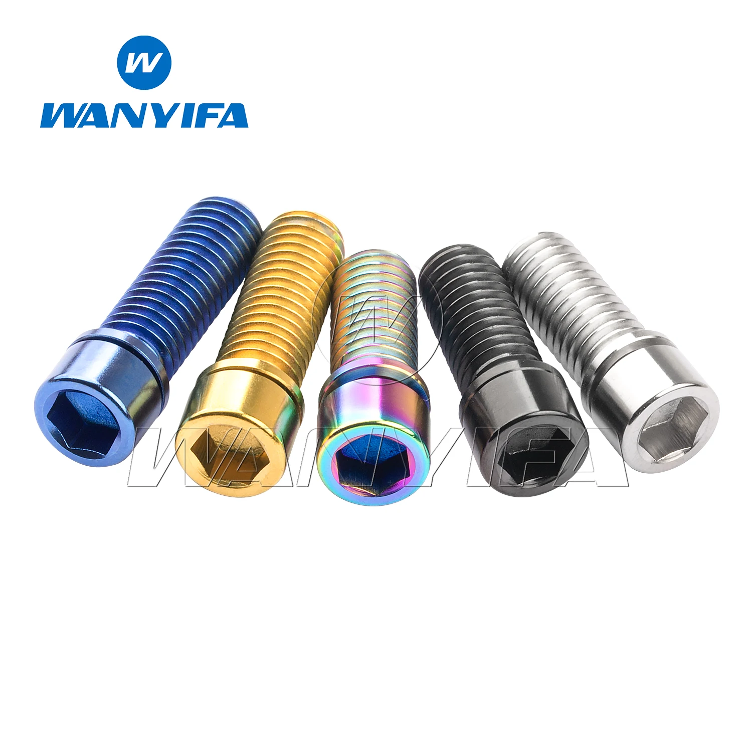 Wanyifa Titanium Bolt M8x20/25mm Allen Key Small Head Ti Screws for Bike BMX Stem Bicycle Stem