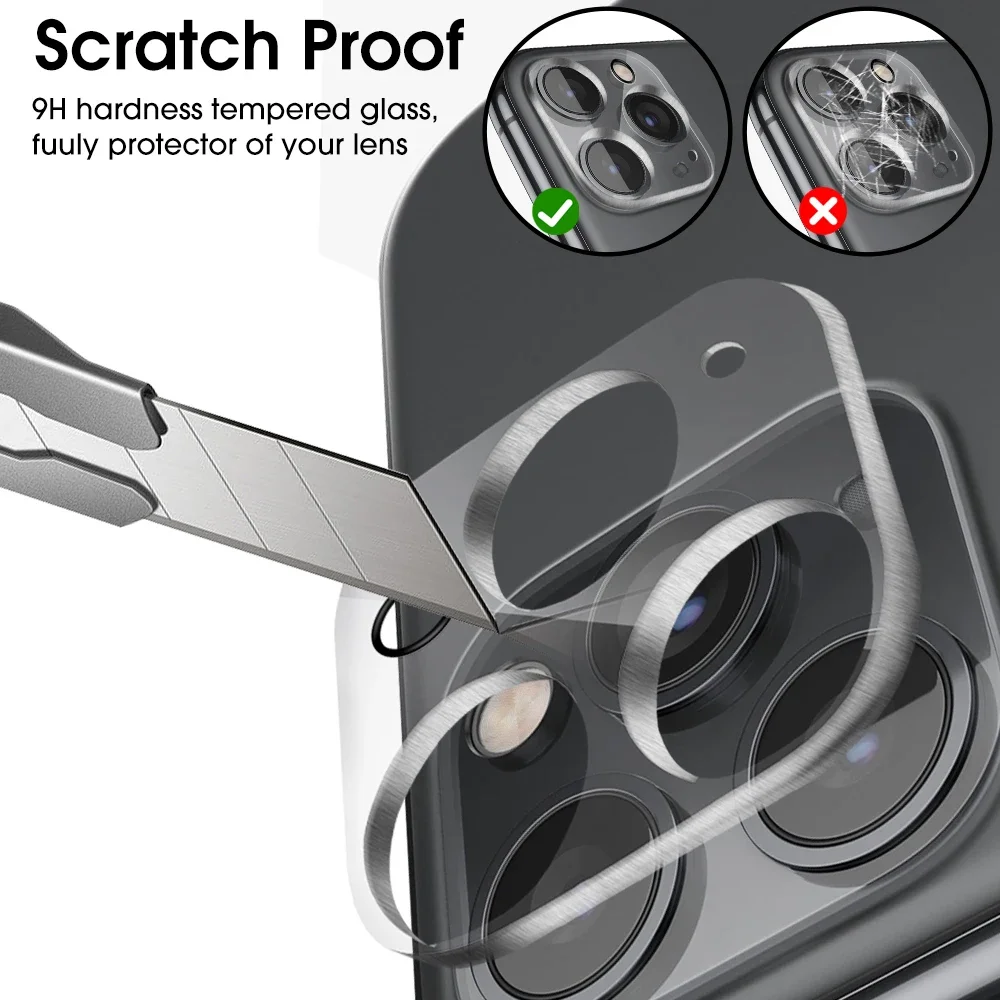 Câmera de vidro temperado para iphone 16/16 plus/16 pro/16 pro max, película protetora transparente para iphone 16