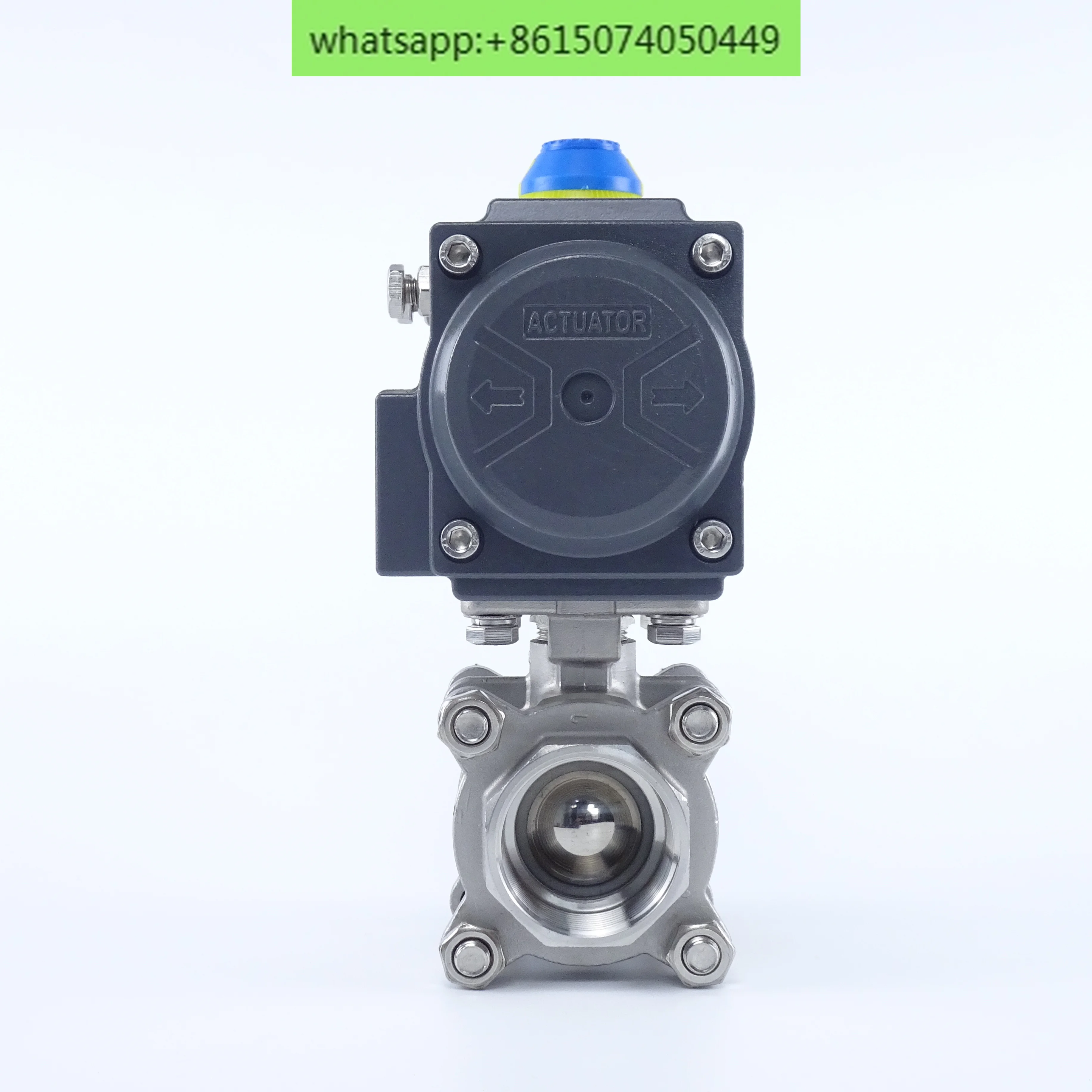 Q611F-16P 공압식 나사형 볼 밸브, 스테인리스 스틸 삼중 와이어 차단 밸브 DN25 32 40 50