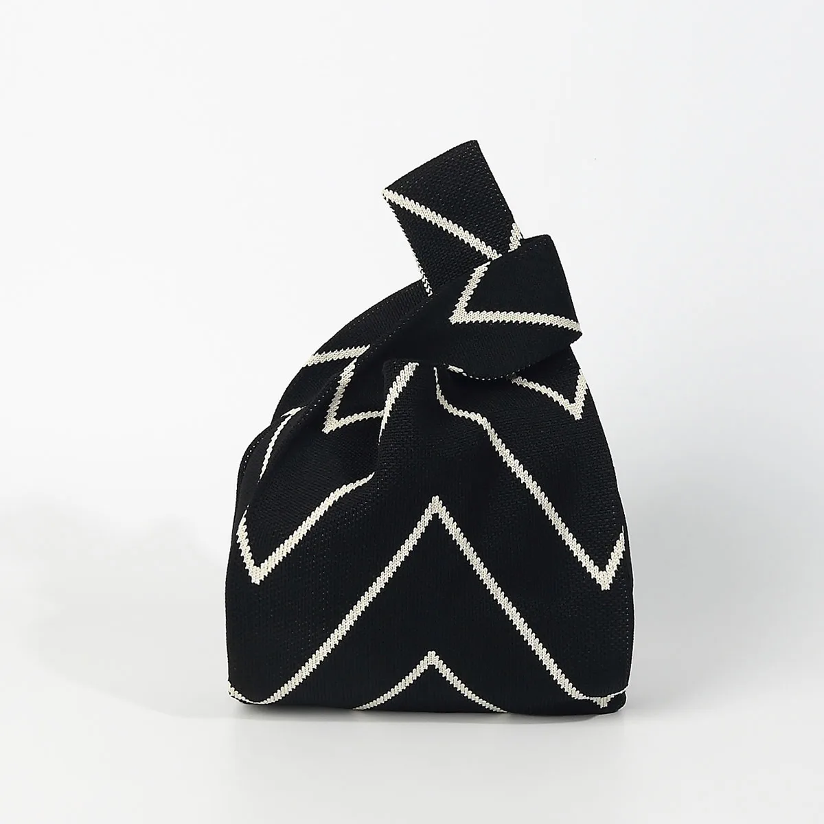 حقيبة يد محبوكة بخط رفيع بألوان متباينة، هاتف محمول، مستحضرات تجميل، أحمر شفاه، تسوق كاجوال يومي، عصرية ومتعددة الاستخدامات لجميع المواسم، حزام كتف عريض لسهولة الوصول، نسيج خفيف الوزن قابل للطي ومقاوم للاهتراء