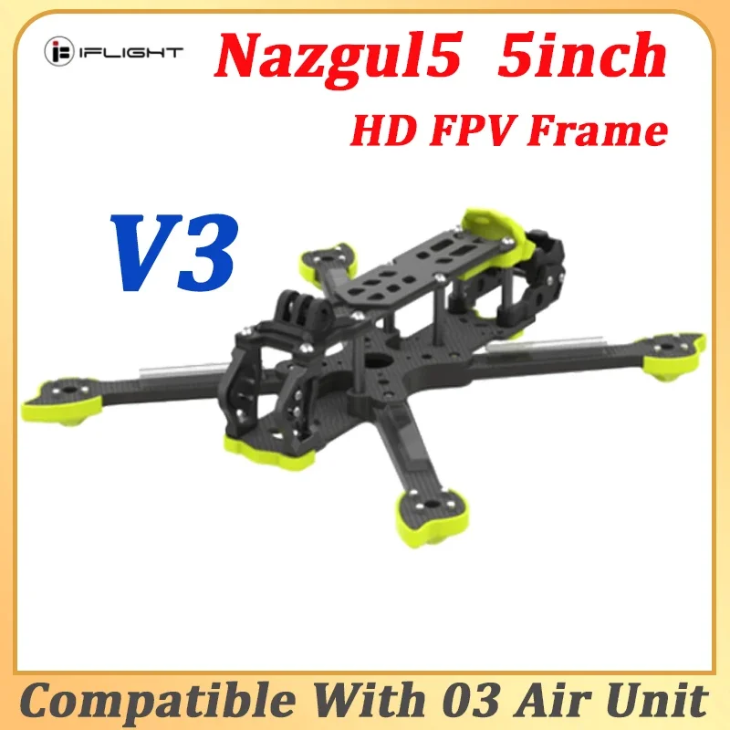 

iFlight Nazgul5 V3/XL5 ECO 245mm Frame Kit with 5mm Arm Compatible 5inch Propeller XING-E Pro 2207 Motor for FPV Drone Part