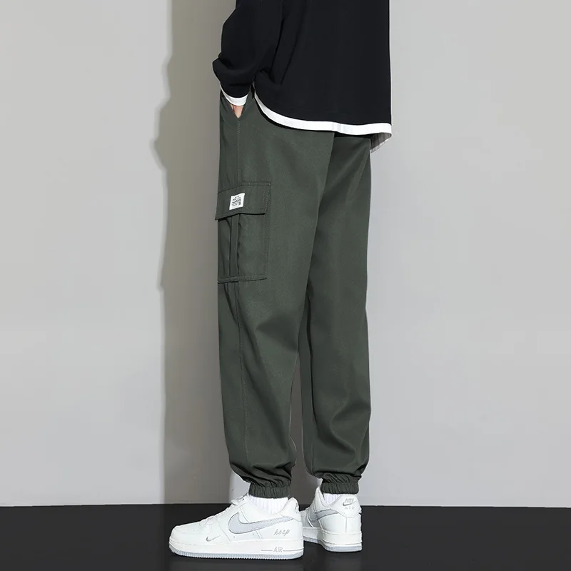 

Мужские повседневные весенне-осенние новые модные брендовые облегающие брюки в китайском стиле, мужские свободные и модные брюки в корейском стиле