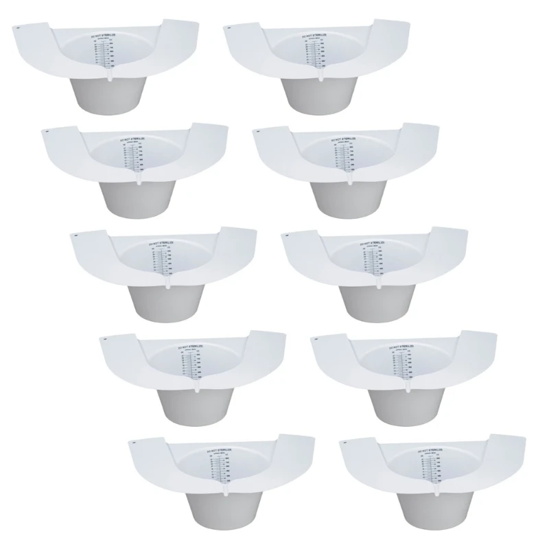 10 stks Eenvoudige Giet Urine Verzamelhoed Monsters Cups Urine Collector hoed met Meetschaal set voor Toiletten