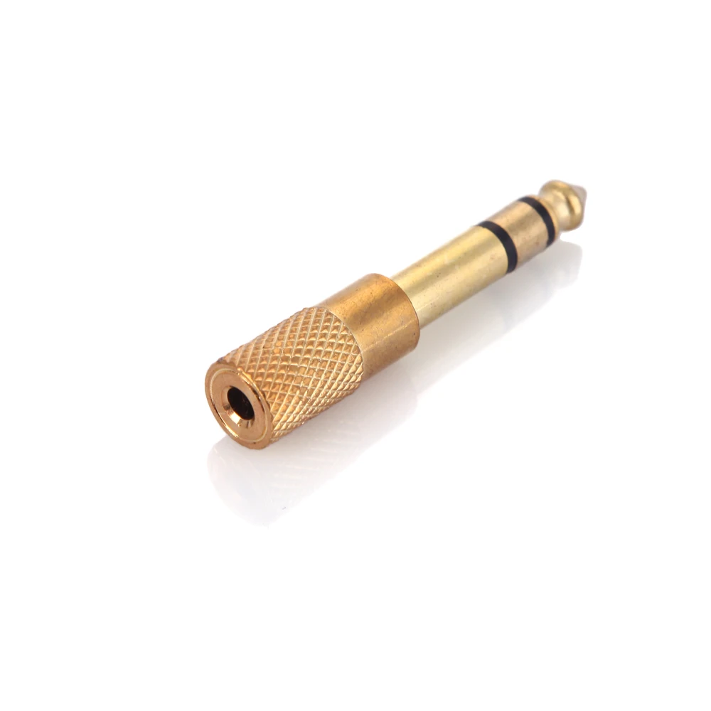 Audio Jack Adapter Convertor Stereo Plug Socket for Electric Guitars Microphone Headphone 6.5mm Male 3.5mm Female Hobbies Music