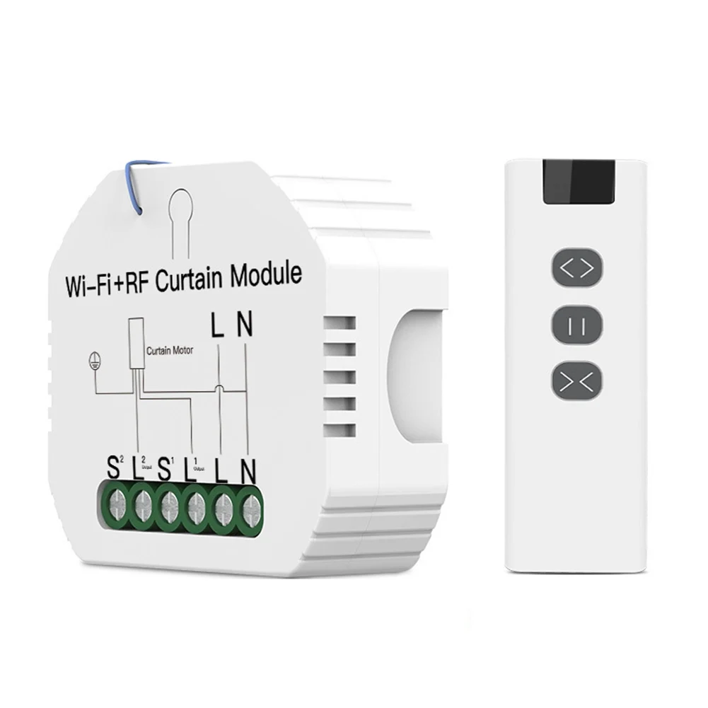 

For Tuya RF433MHz Wireless Roller Shutter Control Smart Relay Module Switch with App and Remote Control Function