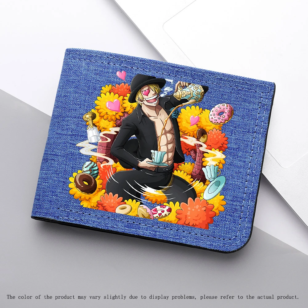 قطعة واحدة شخصية أنيمي سانجي بوا هانكوك محفظة رجالية قصيرة قابلة للطي محمولة محفظة نسائية للعملات المعدنية بطاقة ائتمان شخصية أنيمي هدية متينة