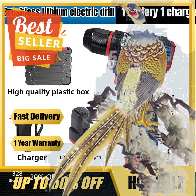 

【Fast Delivery】16.8V Brushless 70N.m Electric Cordless Drill Impact Driver Screwdriver Household Multifunction Hit Power Tools