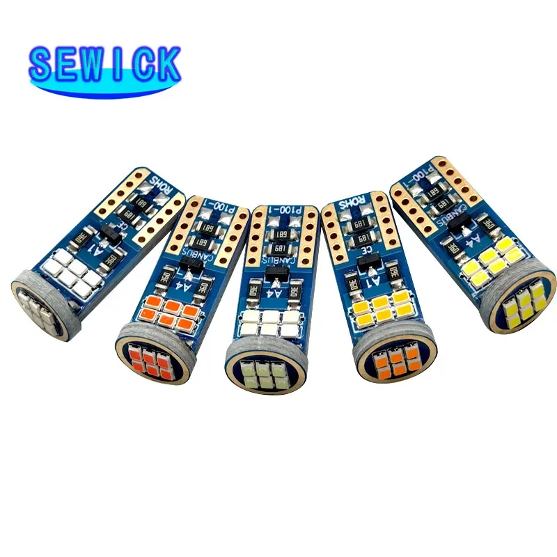 100PCS W5W T10 2016 18smd Car LED Car Wedge Parking Light Turn Side Bulbs Instrument Lamp Auto License Plate Light White 12V