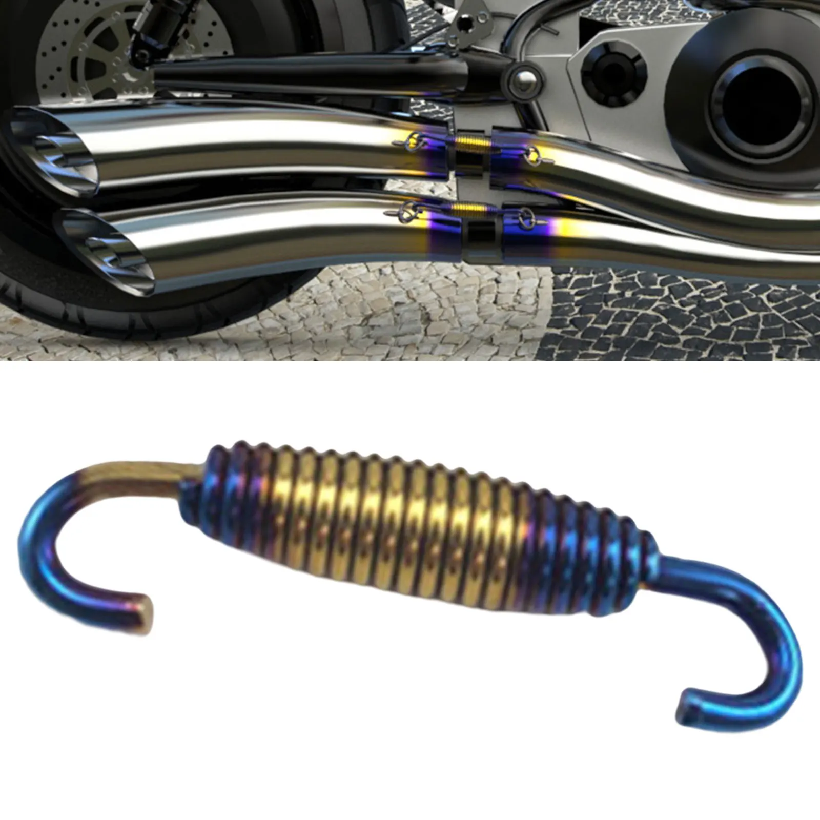 55mm 68mm Motorcycle Exhaust Pipe Spring Hook Heavy Duty Durable 304 stainless steel ATV Motorbike Exhaust Pipe Springs Hooks