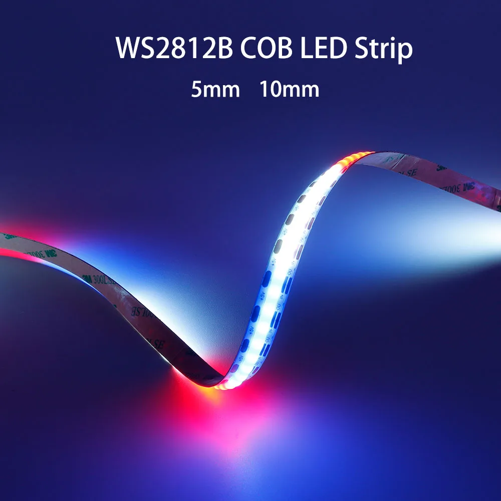 WS2812B RGBIC COB Pixels LED Strip Individually Addressable 60/100/120/160/200Leds/m WS2812 Smart Pixels Dream Color Light DC5V