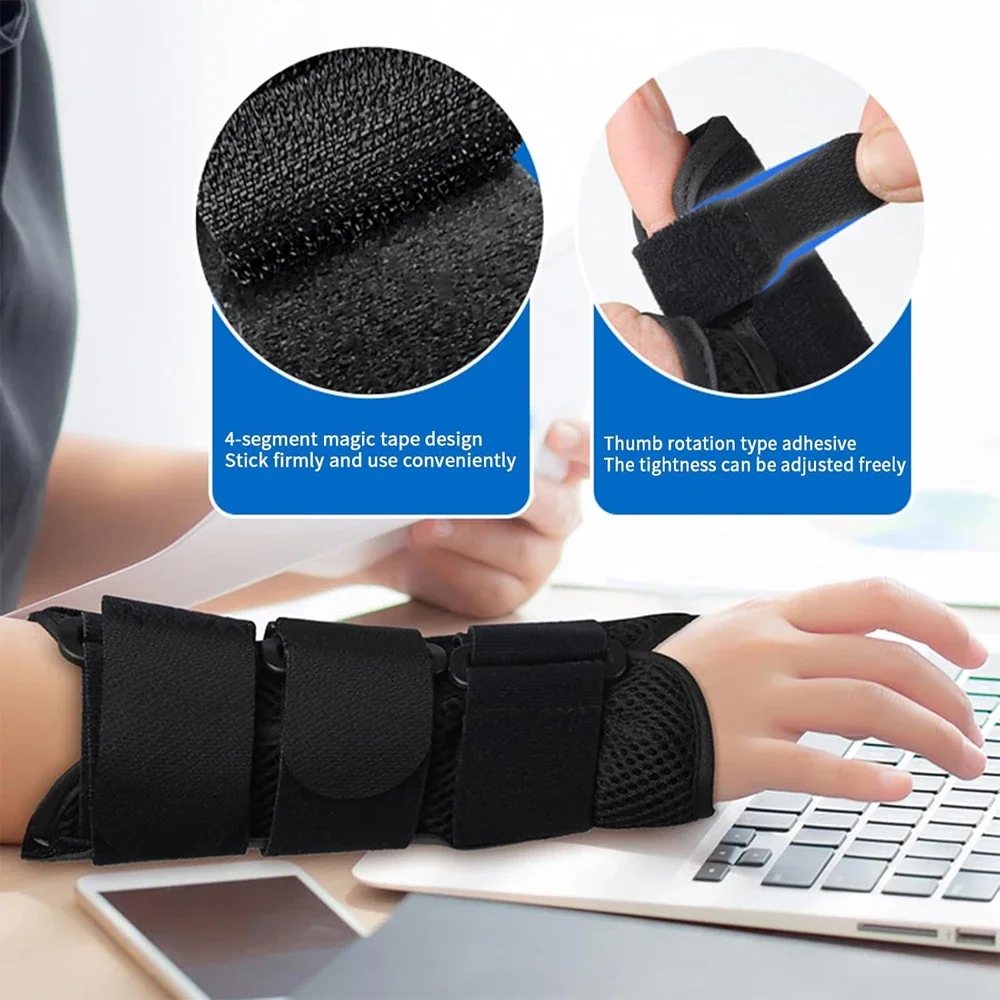 Muñequera con férula Spica para pulgar, soporte para muñeca, soporte para pulgar Spica para artritis, esguinces, dolor del túnel carpiano, 1 Uds.