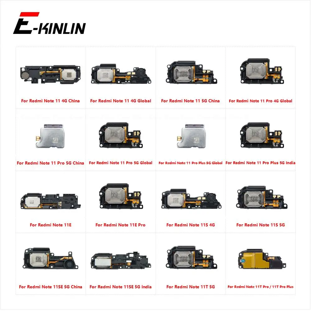 Rear Buzzer Ringer Module Loudspeaker Loud Speaker Flex Cable For Xiaomi Redmi Note 11 11E 11S SE 11T Pro Plus Global 5G 4G