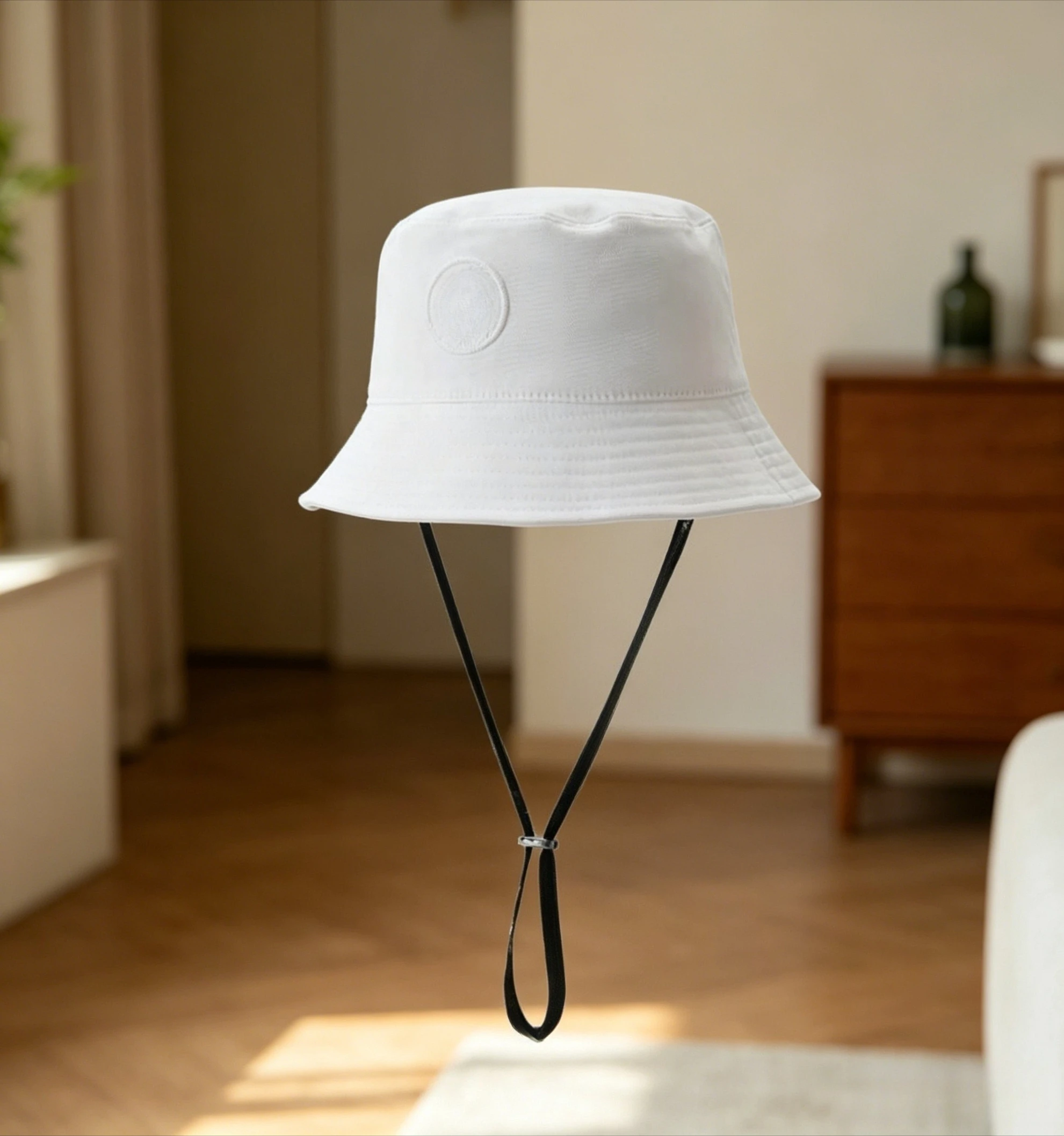 korean-style-women's-golf-bucket-hat-sun-protection-fisherman-cap-with-detachable-scarf-high-end-fashion-outdoor-sun-hat
