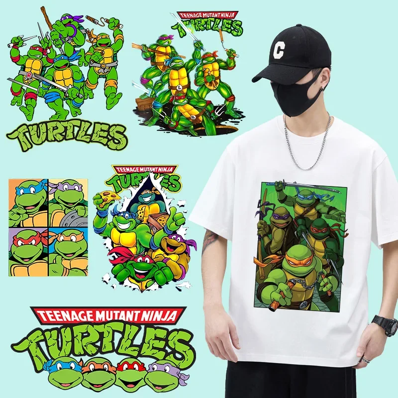 Наклейки-аппликации-для-одежды-«Черепашки-ниндзя»-tmnt-с-термопереносом-аниме-мерч-для-футболок-брюк-diy-декор-подарок