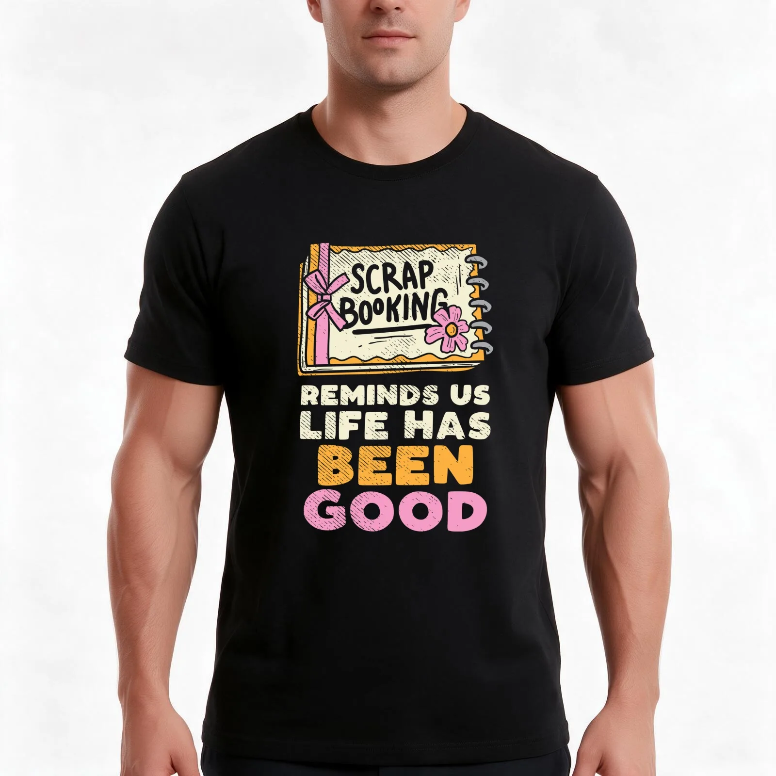 Scrapbooking Reminds Us Life Has Been Good | Scrapbook Lover T-Shirt, Summer Casual Cotton Tee, Oversized Streetwear Tops