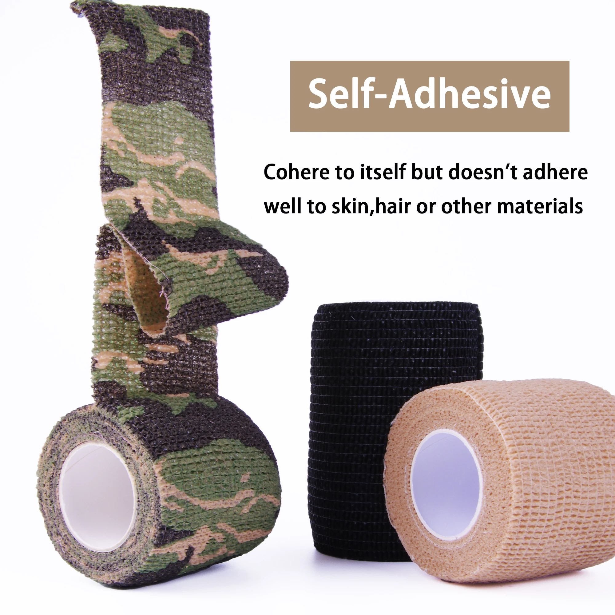 4/12/24/48pcs Tattoo Bandage Cohesive  Anti-slip Athletic Nonwoven Disposable Waterproof Self-adhesive Tape Elastic Bandage Wrap