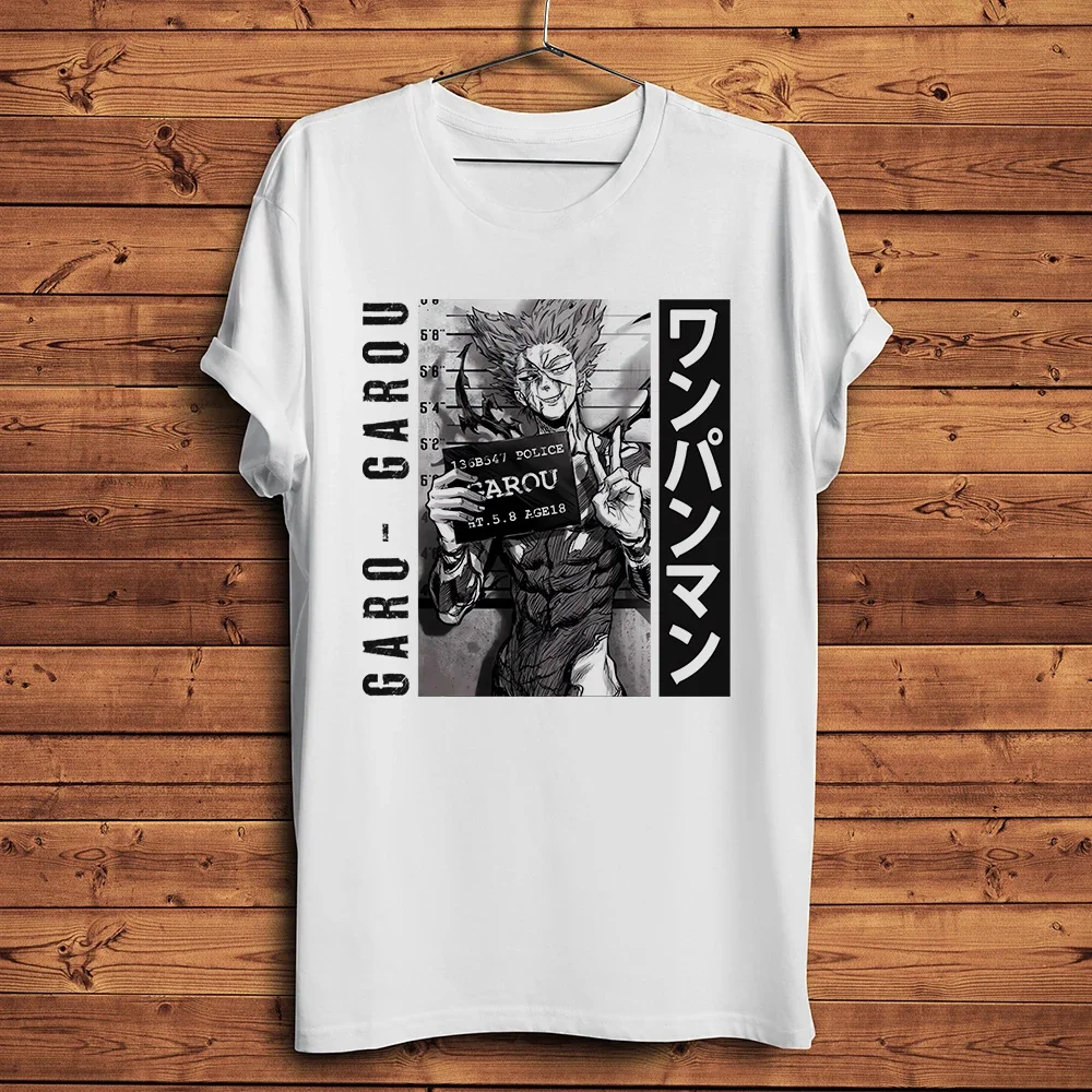 Men Short Sleeve Casual T Shirt ,Streetwear,Unisex anime Tee,Breathable Print one punch,Villain,Garou Boros,Funny manga TShirt