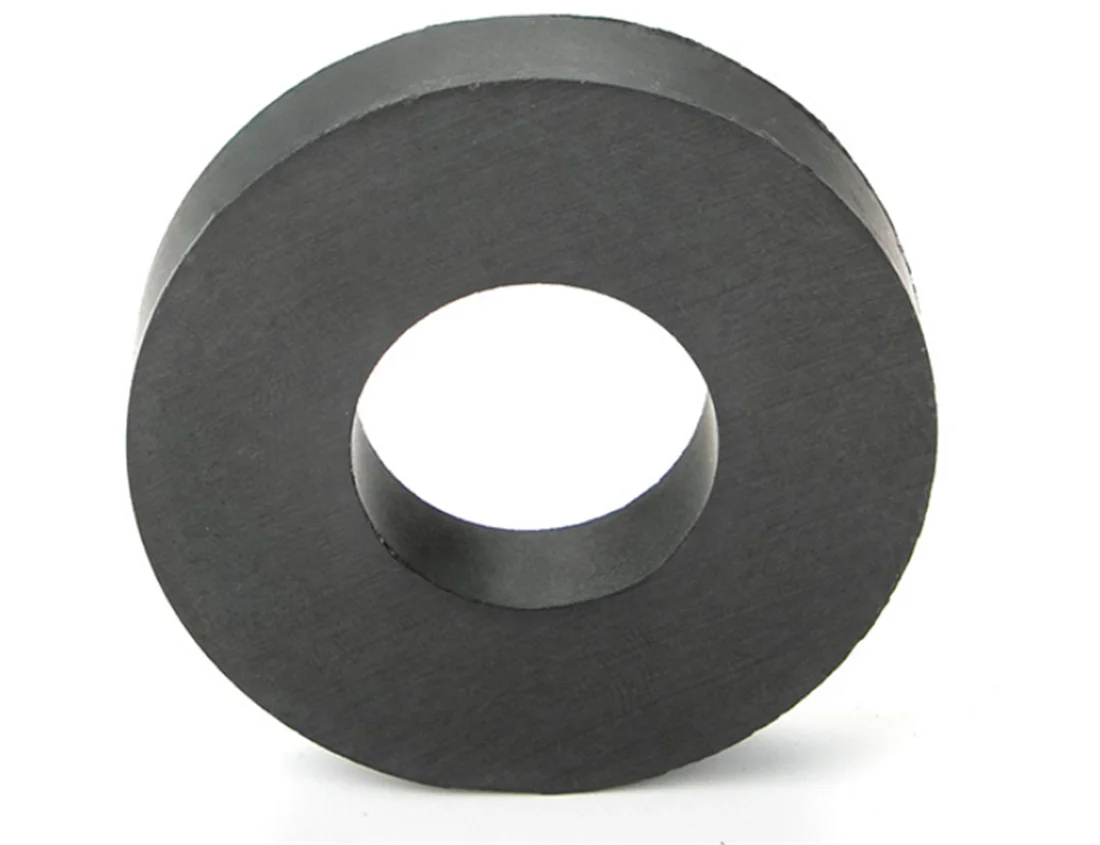 Magnete in Ferrite ad anello da 2 pezzi 70x10mm foro 32mm magneti permanenti 70mm x 10mm altoparlante rotondo nero ceramica magnetica 70*10