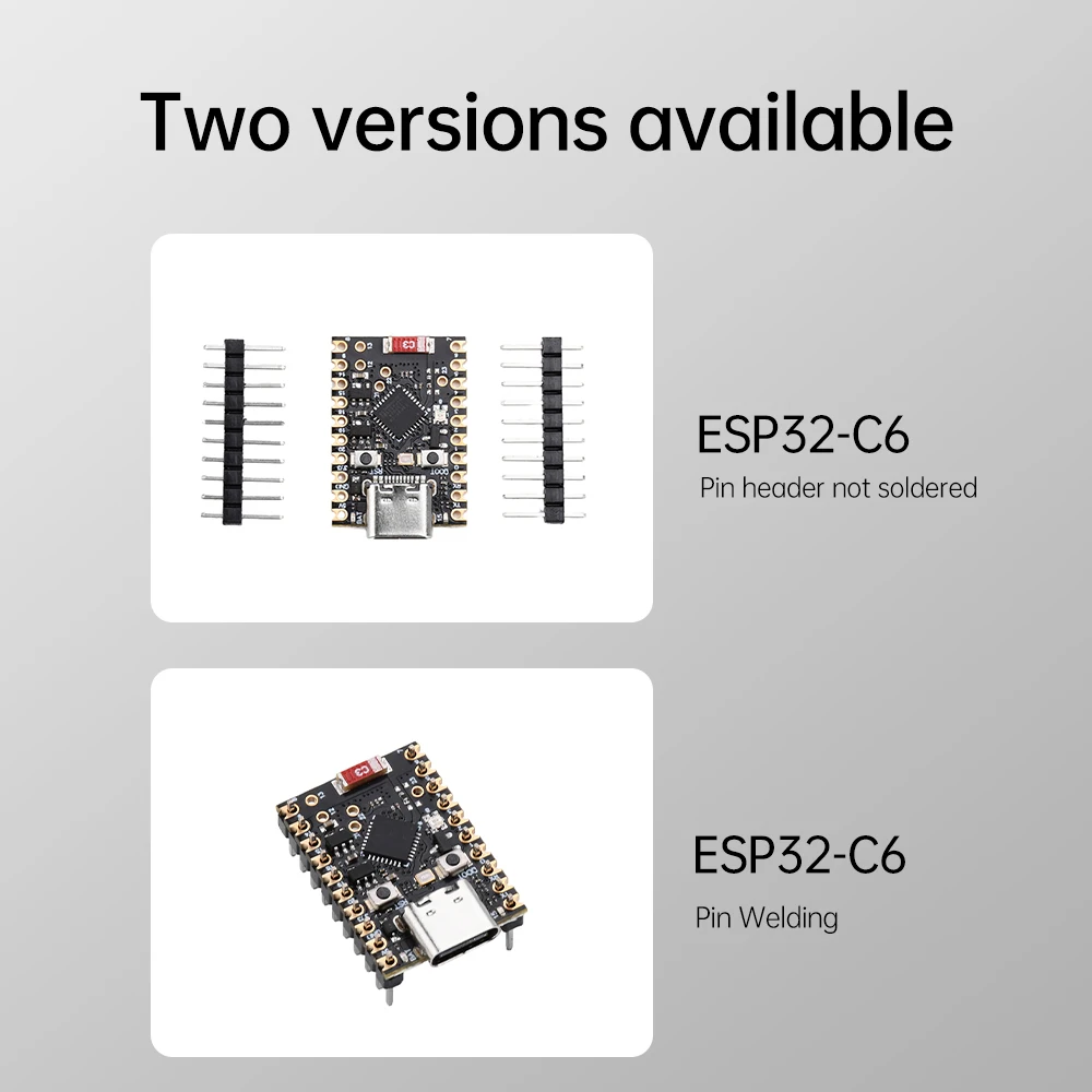 ESP32-C6 Development Board WiFi Bluetooth-compatible 5.3 RISC-V 32 Microcontroller Programming Learning Controller Core Board