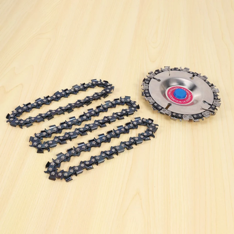 Wood Carving Chain Disc - With 3 PCS Of Extra Circlets, 7/8 Inch Arbor Wheel Grinding, Shaping Circular Chainsaw Disk