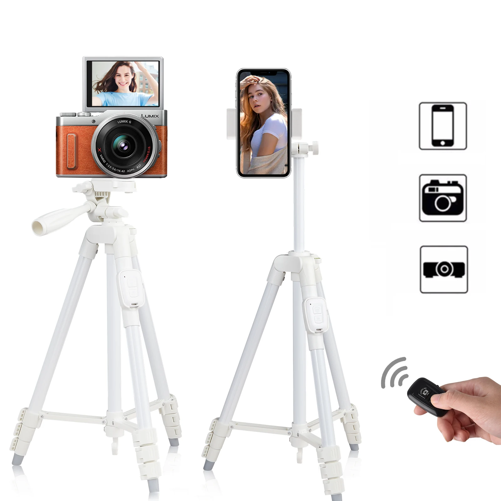 140CM Phone Tripod Stand Universal Photography Selfie Stick Holder For Mobile Smartphone IPhone Samsung Xiaomi Huawei Tripe DSLR