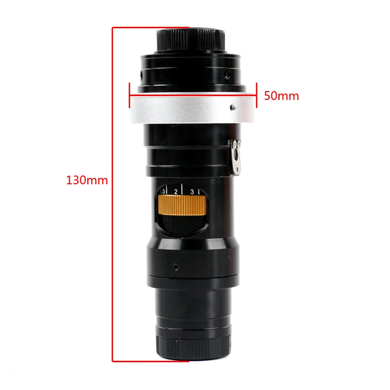 Mikroskop z regulowanym zoomem 140X 200X 400X, monokularowy obiektyw do lutowania z mocowaniem C, soczewka mikroskopowa optyczna do kamery 4K Type-C HDMI VGA — zdjęcie 5