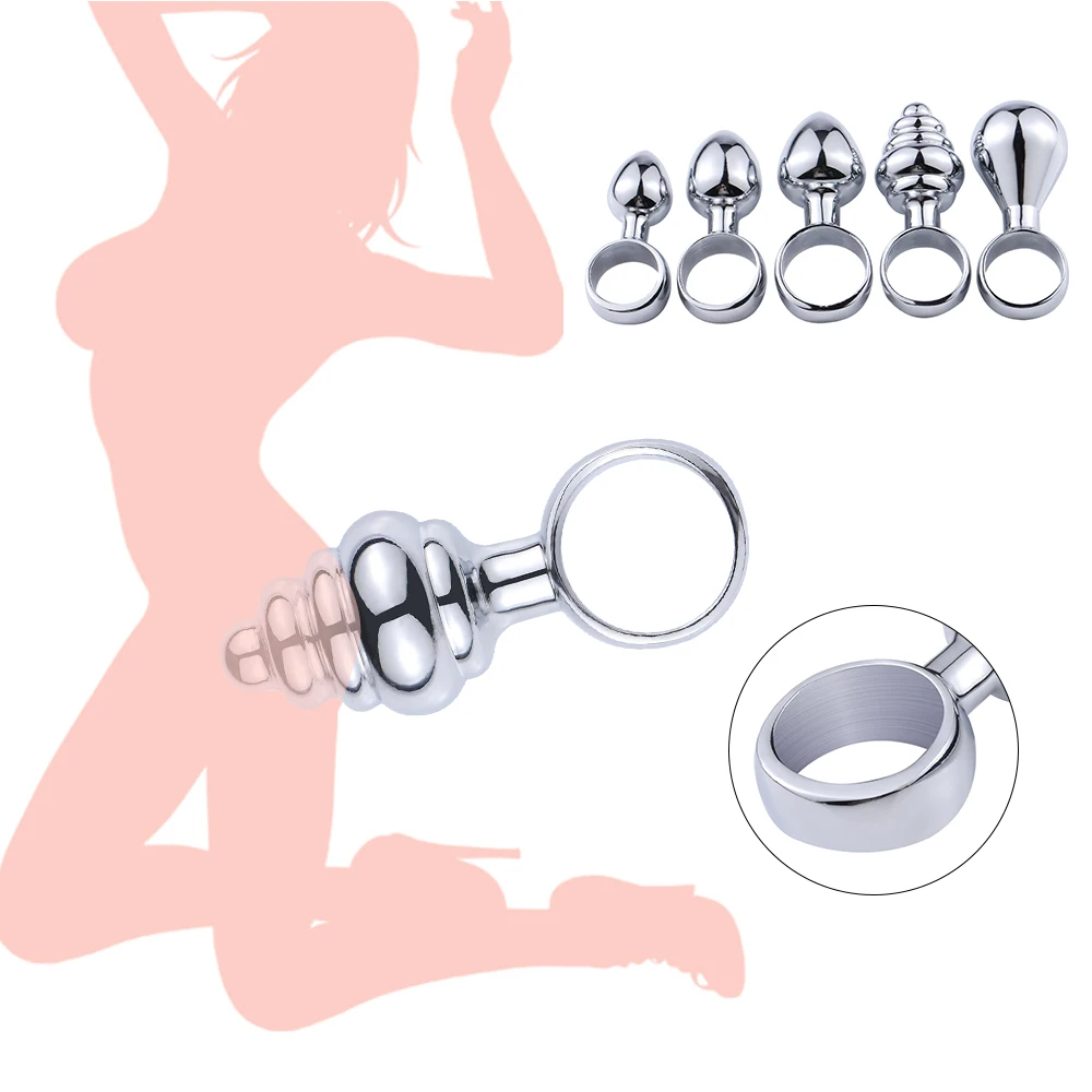 5 Types Ring Shape Anal Plug Sex Toys Metal Pull Ring Butt Plug Female Sex Toys Vaginal Anal Massager Women Men Anal Masturbator