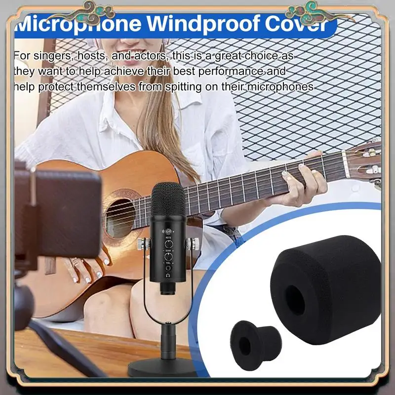 

Durable Microphone Wind -Filter Shield Acoustic For Record Studios Mic Sound-Absorbing Foam For Most Microphones Stand