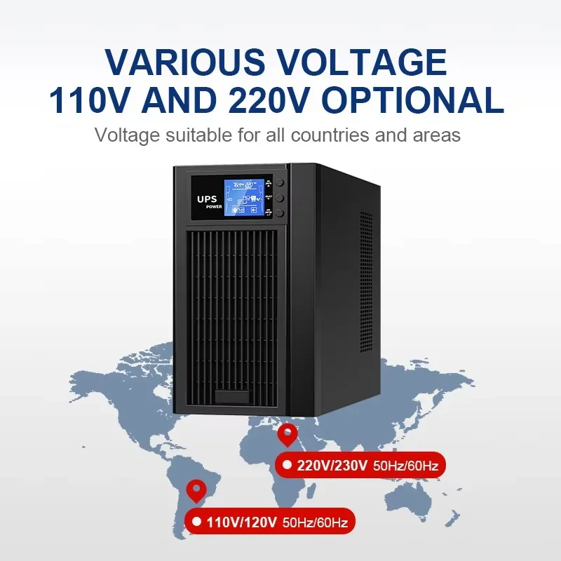 온라인 무정전 전원 공급 장치 UPS 순수 사인파 110V/220V 단상 UPS 전원 공급 장치 SNMP 카드 포함
