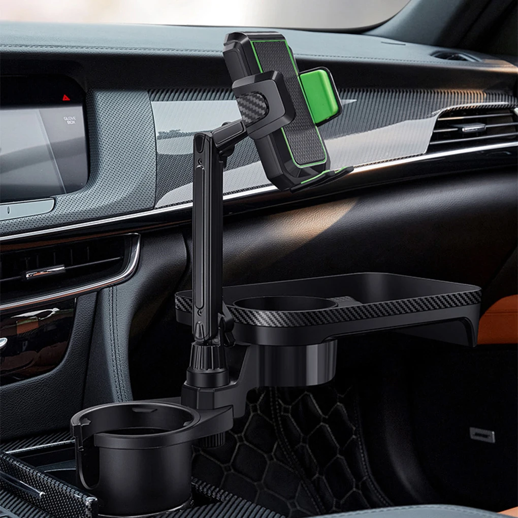 

ABS Car Snack Holder Tray Car Cup Holder Cup Holder Phone Holder 4 In 1 Car Rotatable Tray