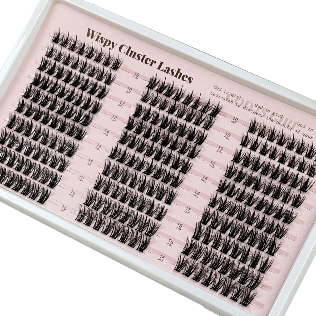 30 Reihen 240 Stück Wimpernbüschel, Volumen-Wimpernbüschel mit Spikes, Wimpernverlängerung, Wispy Spiky Einzelwimpern, DIY-Wimpernverlängerung – Detail 6