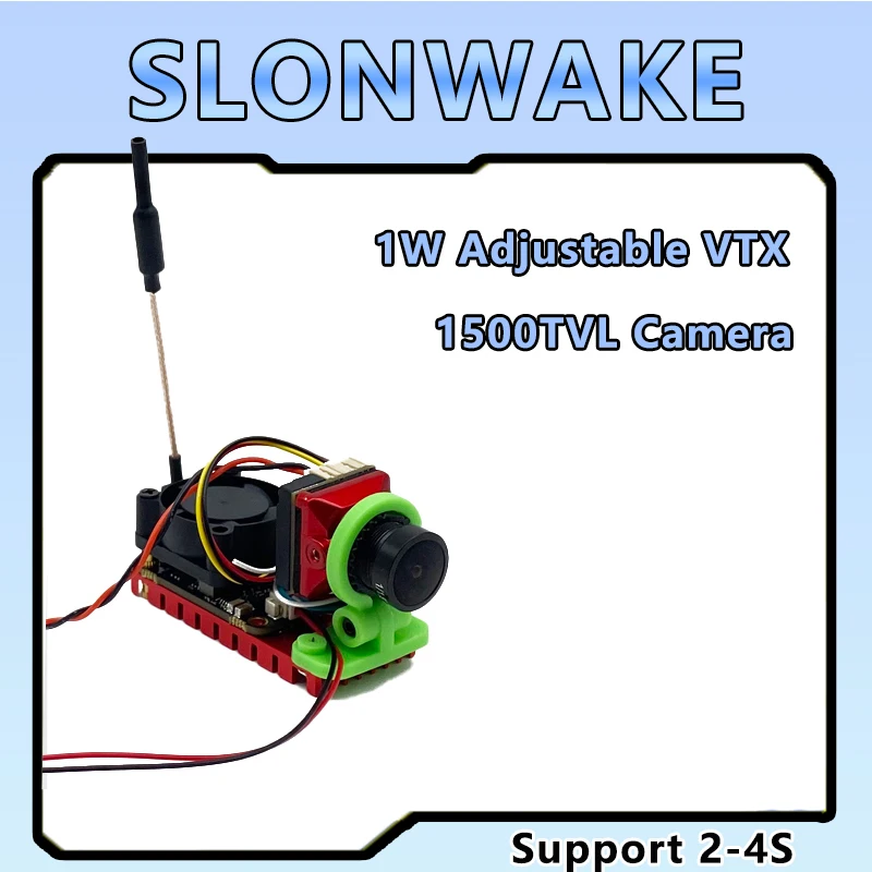 5,8 GHz 48CH FPV VTX 1W 5,8G transmisor de vídeo de imagen 2-4S con cámara 1500TVL para Dron multicóptero RC FPV de largo alcance