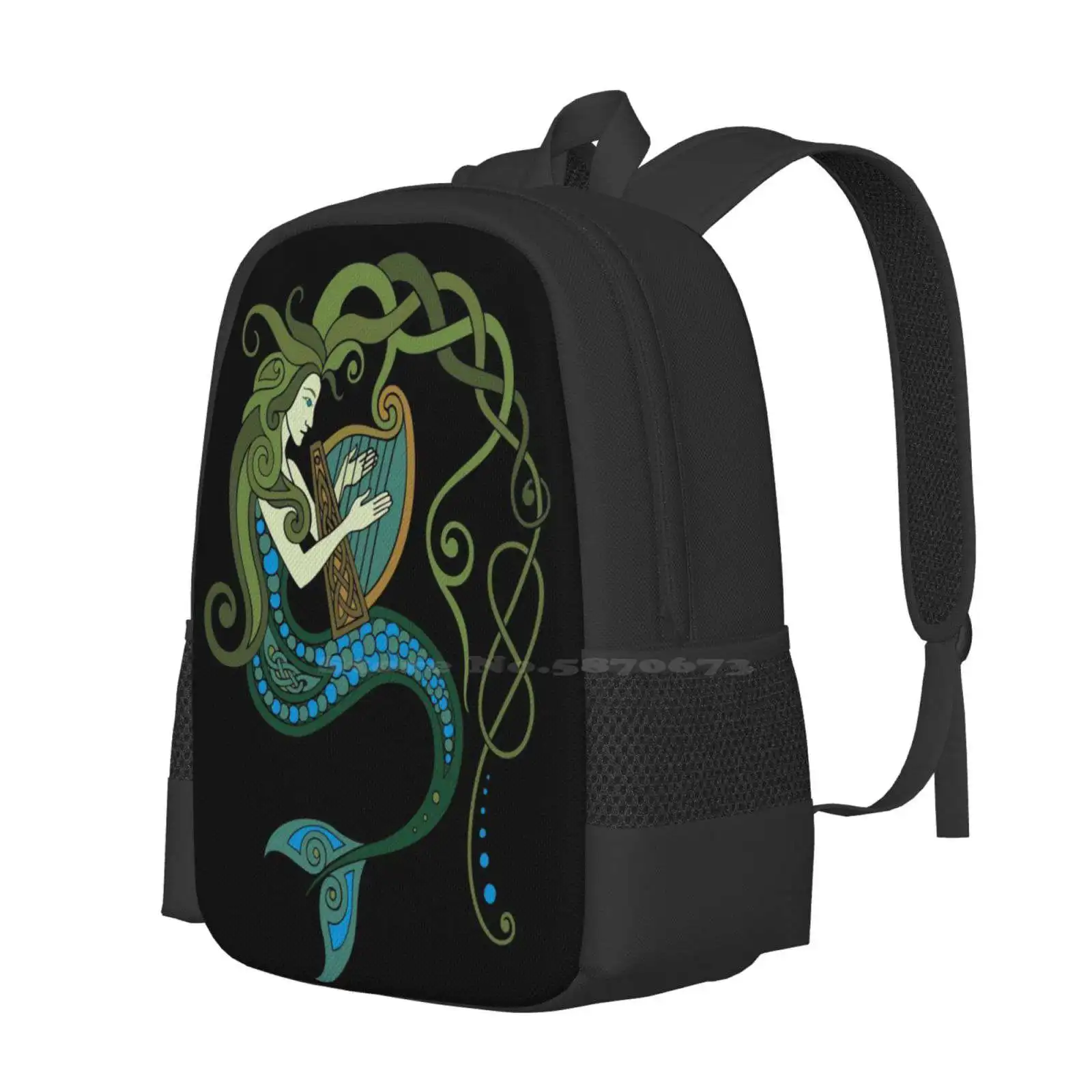 Mermaid 2.0 Hot Sale Schoolbag Backpack Fashion Bags Mermaid Siren Harp