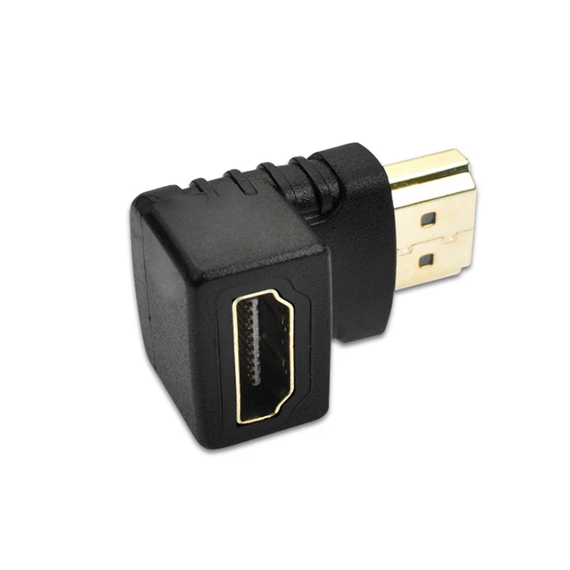 HDMI-compatibleI wtyk męski do HDMI-kompatybilny Adapter żeński 90 stopni 270 stopni kąt z wejściem HDMI Extender konwerter dla HDTV