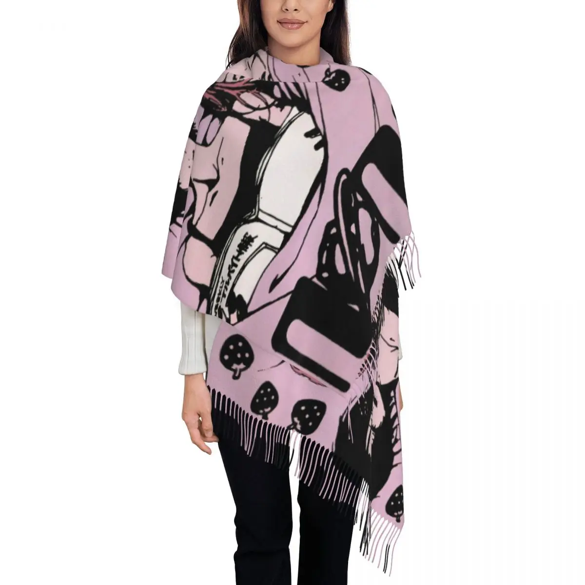 

Nana Hachi Манга шаль накидки женский теплый длинный мягкий шарф аниме шейный платок шаль шарфы