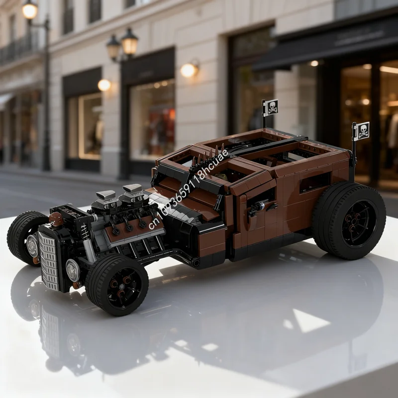 

1576pcs MOC Icons Desert Pirates Hot Rod Model Building Blocks Architecture Assemble Toy Christmas Gifts Education Creative Idea