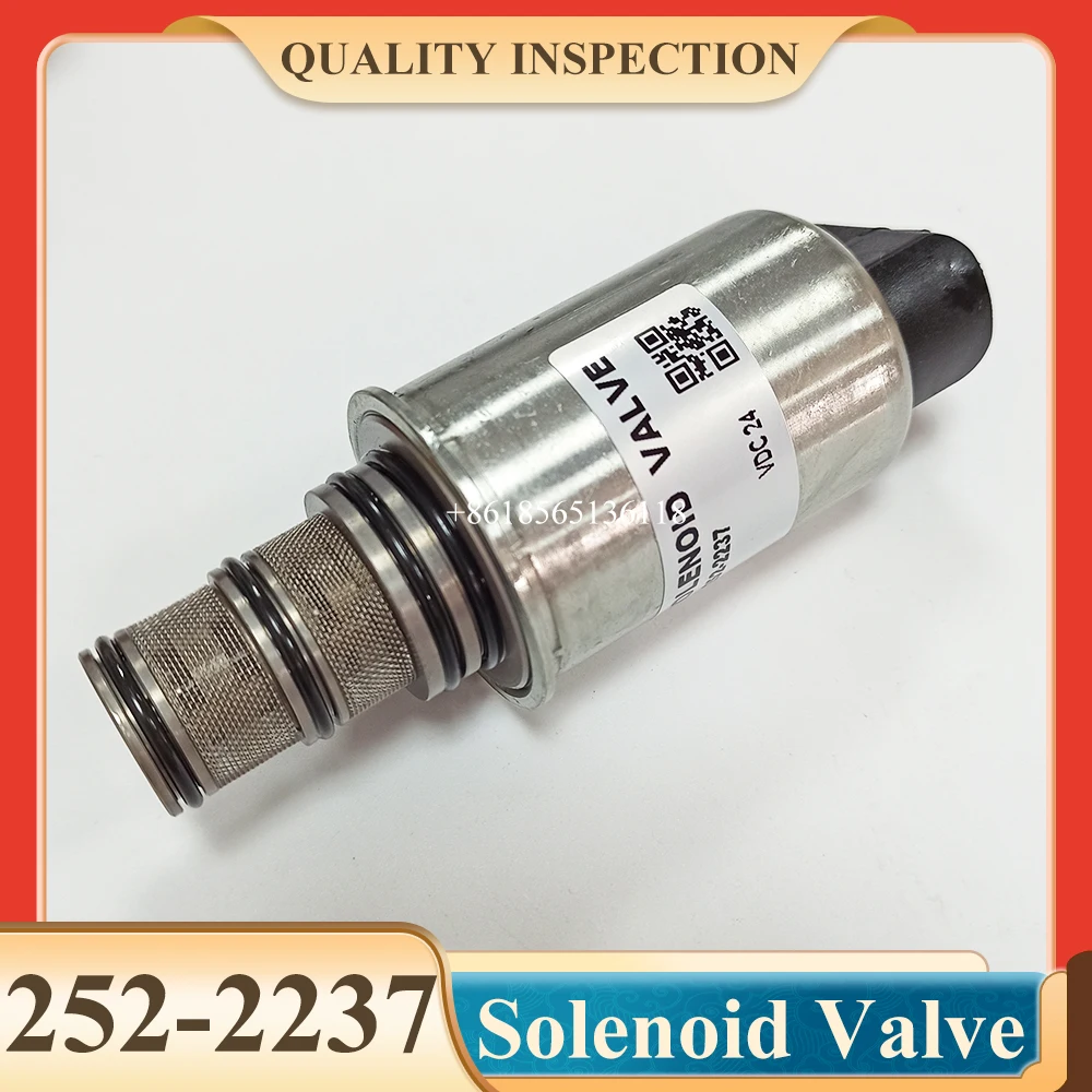 Elettrovalvola 252-2237 2522237   24V per 120M 140M 953D 963D 973D C6.6 Gruppo valvola motore-solenoide