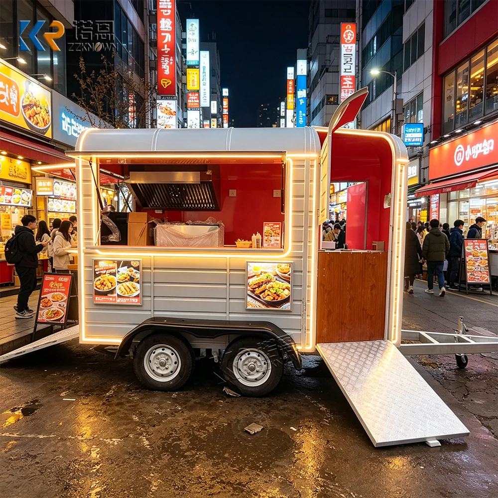 

Concession Food Trailer Fully Equipped Catering Snack Cart Street Mobile Ice Cream Fast Food Truck Trailer With Full Kitchen